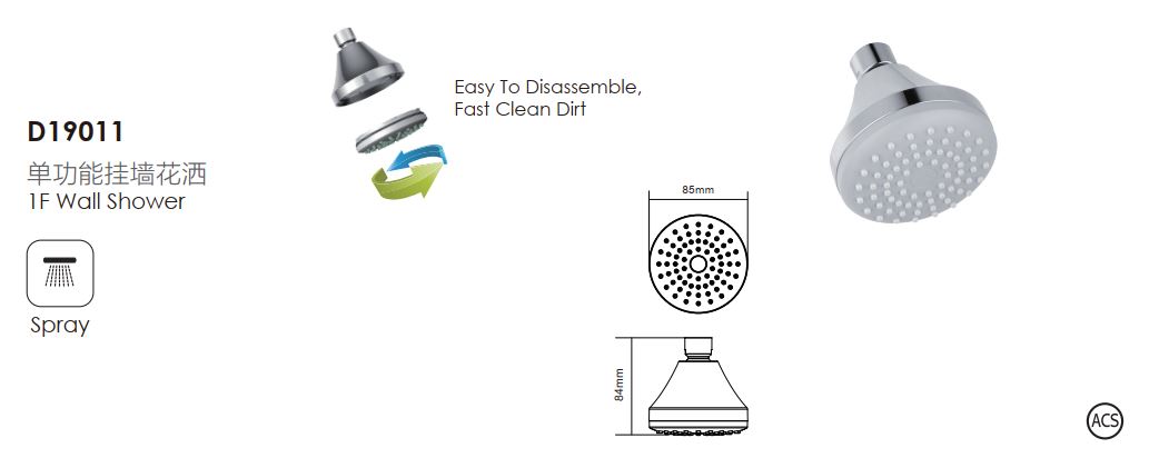 D19011-wall shower
